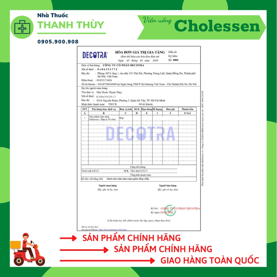 CHOLESSEN - Hạ Mỡ Máu, Giảm Gan Nhiễm Mỡ, Men Gan Cao