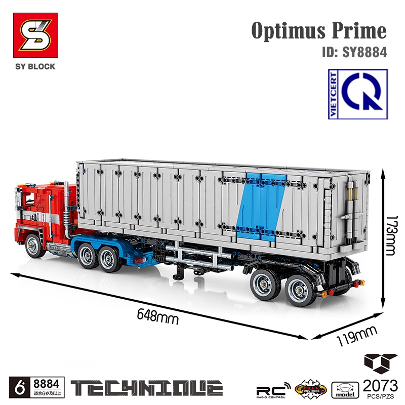 Bộ đồ chơi lắp ghép xe container Lego lắp ghép Container Optimus Prime điều khiển từ xa- Hàng cao cấp- Bảo hành 12 tháng