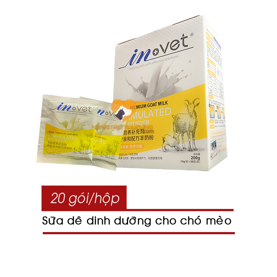Sữa Dê Dinh Dưỡng Cao Cấp Cho Chó Mèo Con (Mang Thai, Gầy, Ốm...) - Sữa Dê In_Vet Premium Goat Milk (USA)