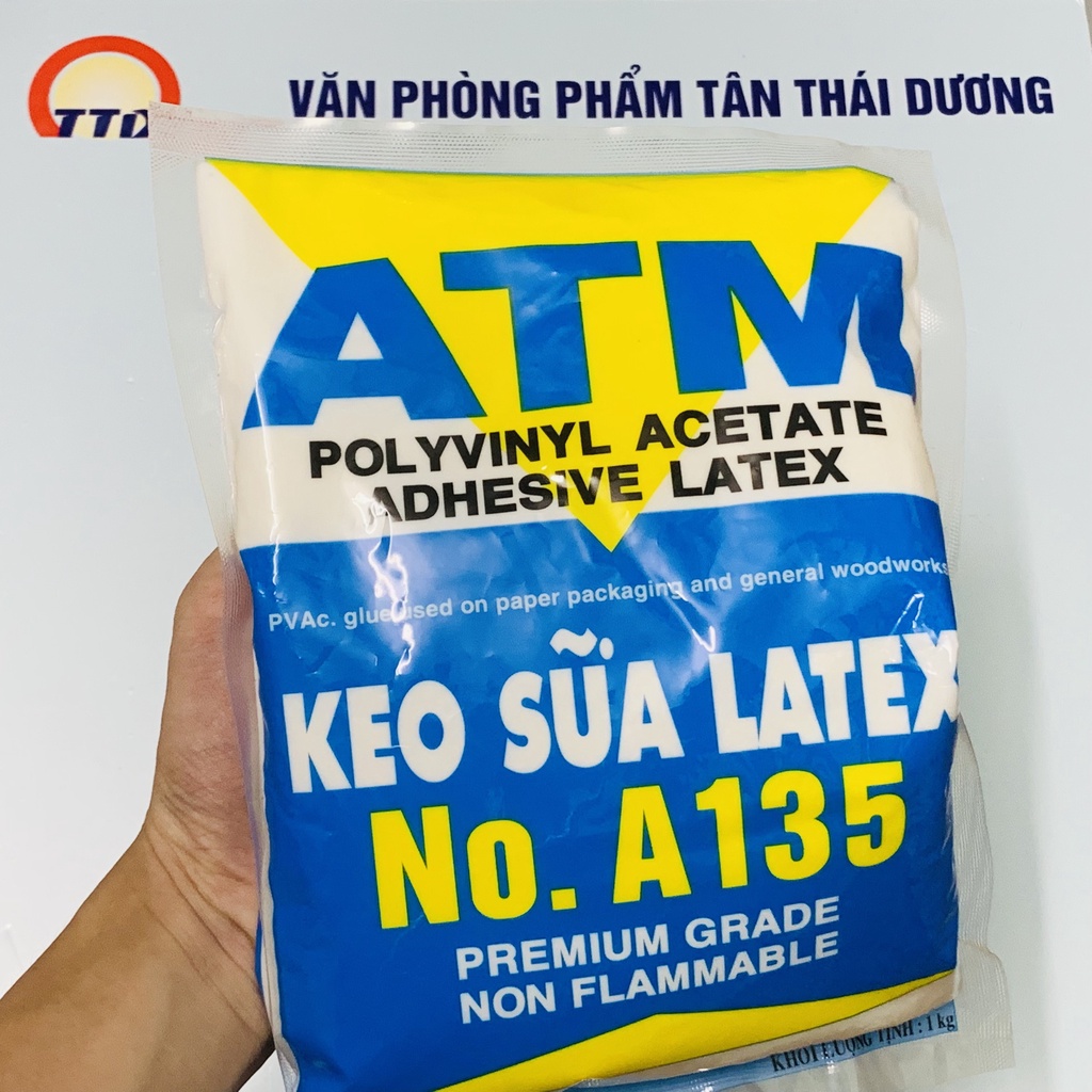 Keo sữa Latex ATM 135 Dán Gỗ, Ván, Giấy, Simili, Tường Bịch 1Kg