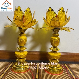 ĐÈN THỜ HOA SEN 45cm ( 1 đôi ) ( Nhựa )