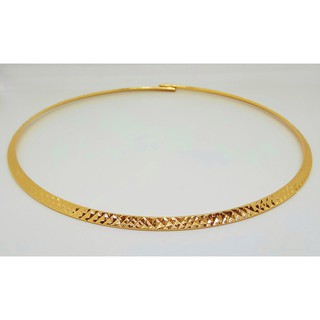 KIỀNG CỔ MẠ VÀNG CHẠM KHẮC HỌA TIẾT CÁ TÍNH