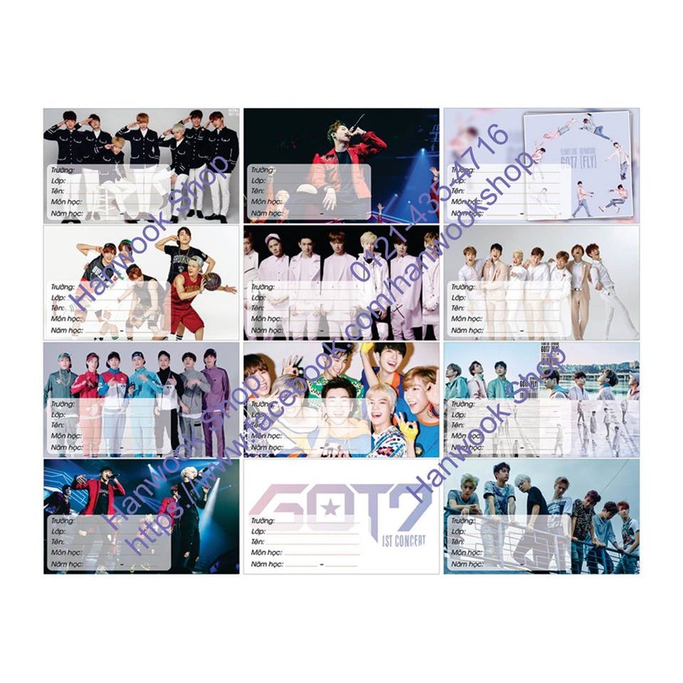 Nhãn Vở In Hình Kpop