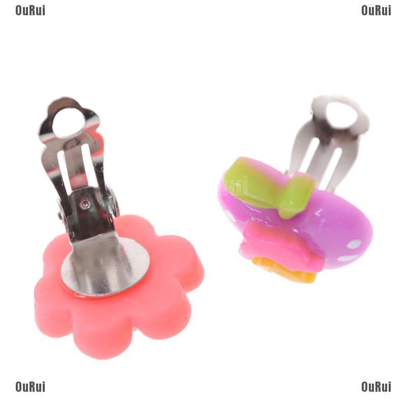 (FCC) Set 20 Đôi Bông Tai Dễ Thương Không Cần Khoan Lỗ Cho Bé Gái (Chúng Tôi