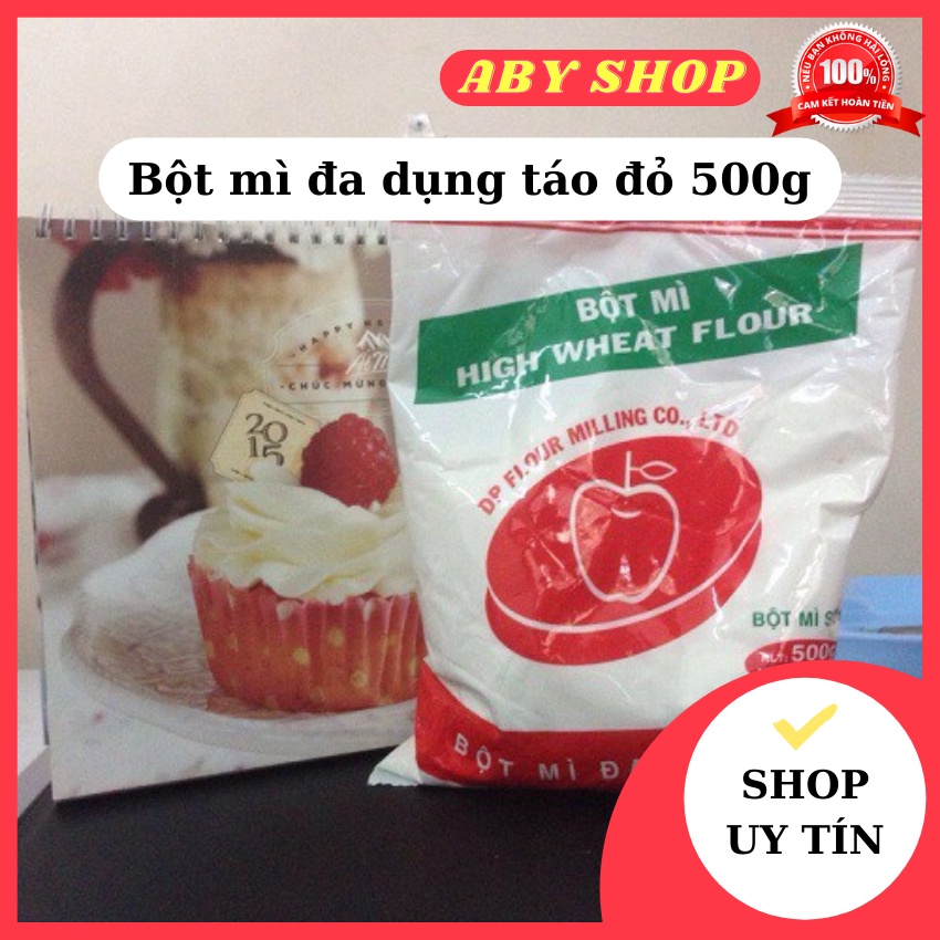 Bột mì đa dụng táo đỏ 500g ⚡ LOẠI TỐT ⚡ bột mì đa dụng dùng để chế biến các loại bánh bông lan bánh ngọt