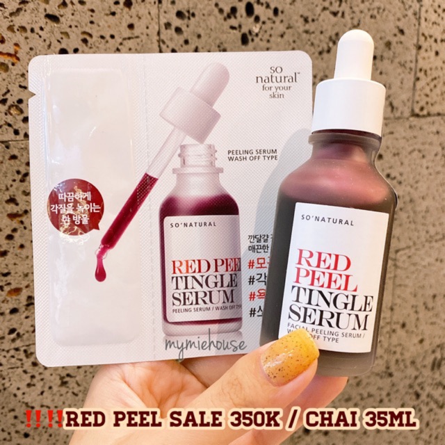 RED PEEL TINGLE SERUM – PEEL DA KHÔNG BONG TRÓC