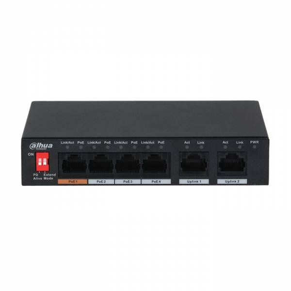 Switch Poe phổ thông DAHUA PFS3006-4ET-36/ PFS3006-4ET-60/ PFS3010-8ET-65  tốc độ 10/100Mbps - Hàng chính hãng