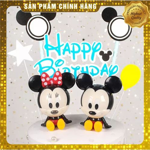 Set 2 chuột Mickey đáng yêu trang trí bánh kem,làm quà tặng,làm đồ chơi,trang trí nhà cửa