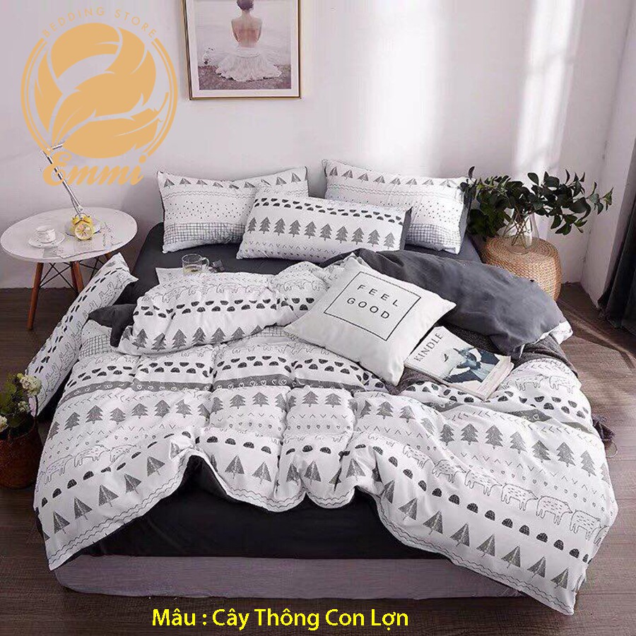 Bộ Chăn Ga Đũi  Emmidecor  ( gối chăn , gối nệm , bộ chăn ga , drap đũi ,drap đũi , mền đũi )