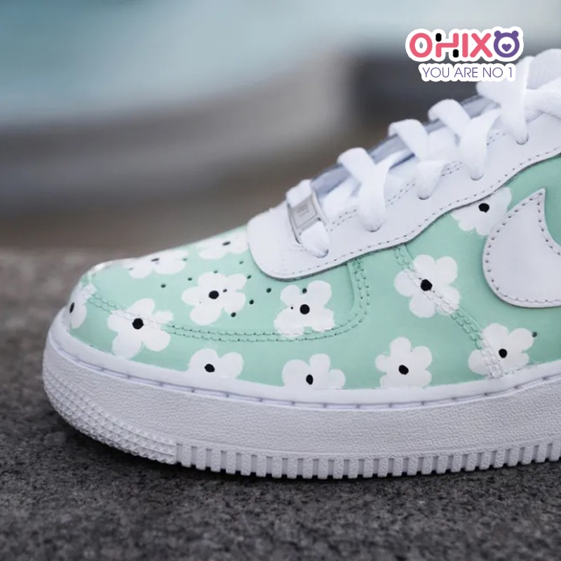 Giày Thể Thao Nữ AF1 Custom Sneaker Hàn Quốc Chất Đẹp Đế Bằng OHIXO AFC02