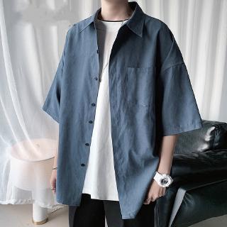 Áo sơ mi tay ngắn thiết kế thời trang cá tính dành cho nam