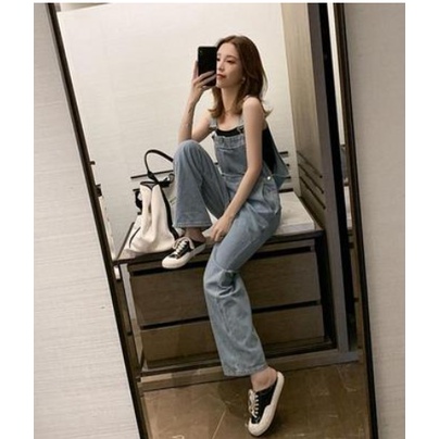 Quần Yếm Jean Ống Đứng năng động cá tính nữ - jumpsuit bò