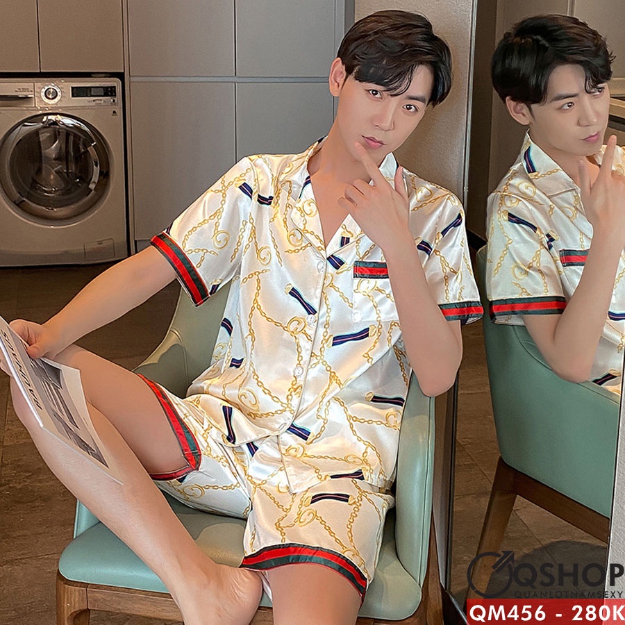 BỘ ĐỒ PIJAMA NGẮN TAY LỤA SATIN QSHOP QM324-QM325-QM456
