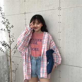 Áo Sơ Mi Ca Rô Thời Trang Nữ xj