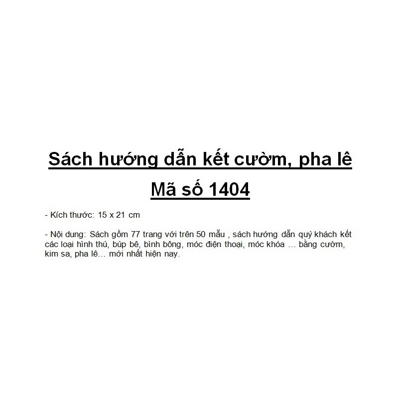 Nghệ thuật kết cườm, pha lê - Mã số 1404