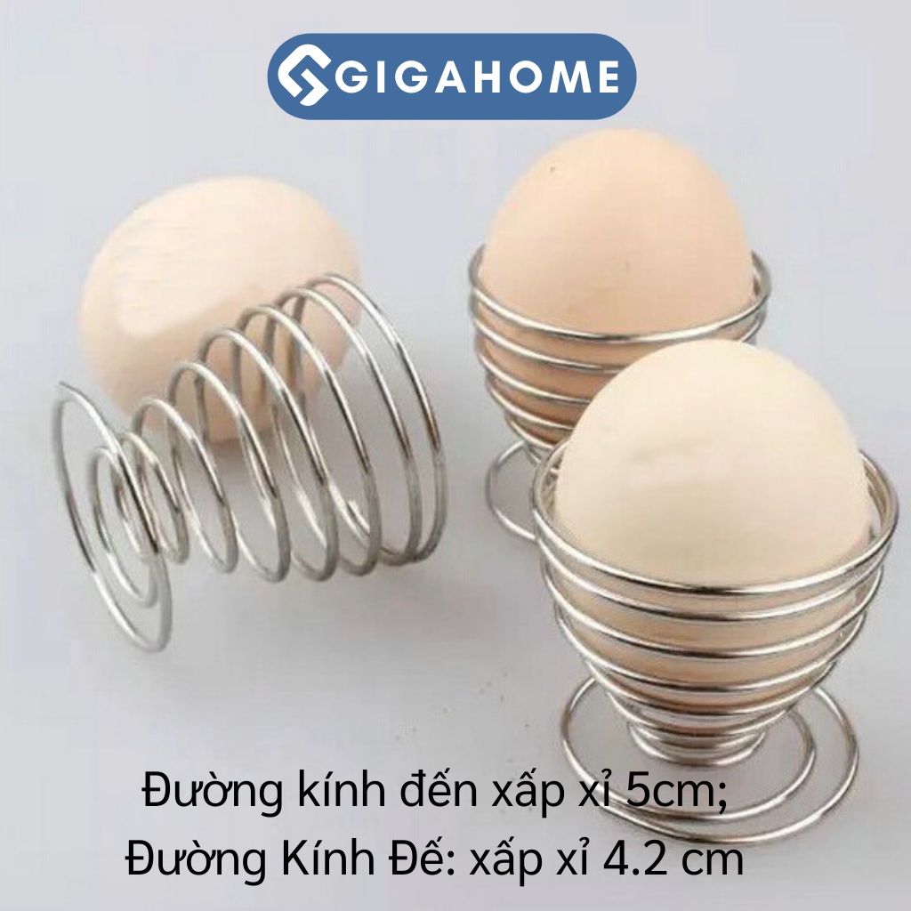 Cốc Đựng Trứng Kiểu Xoắn Ốc GIGAHOME Bằng Kim Loại Tiện Dụng 5189