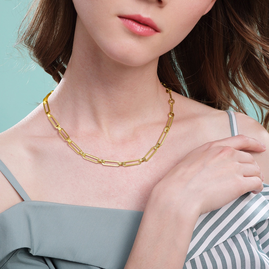 Vòng cổ Mạ Vàng 14k Thiết Kế Đơn Giản Cho Nữ