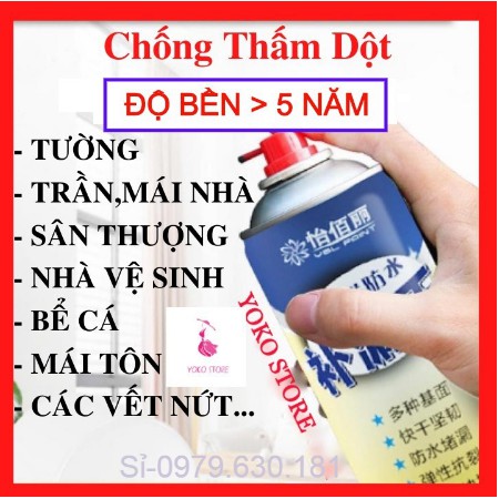 Chai dung dịch xịt chống dột - chống thấm nước - Bình xịt chống thấm, dột