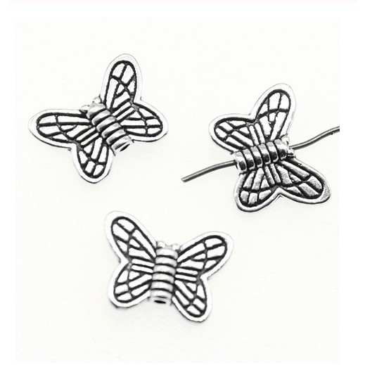 Bộ 30 Phụ Kiện Hạt Trang Sức Hình Bươm Bướm Chất Liệu Hợp Kim Tây Tạng 14x11mm