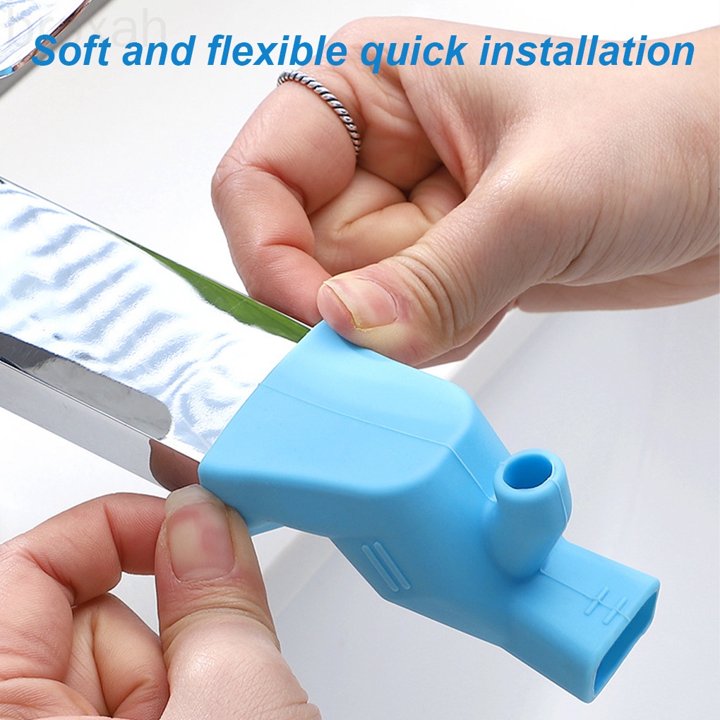 Faucet Extender Kitchen Bathroom Water Tap Extension Kids Water Reach Faucet Silicone Extender broxah