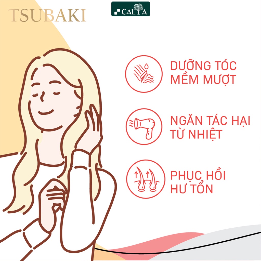 Dầu Xả Tsubaki Màu Vàng Ngăn Rụng Tóc, Phục Hồi Tóc Hư Tổn - Tsubaki Premium Repair 490ml