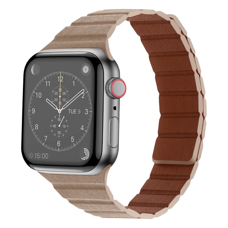 Dây Đeo Bằng Da Sang Trọng Có Nam Châm Cho iwatch Series 8 7 SE 6 5 4 3 2 49mm 41mm 45mm 38mm 42mm 44mm 40mm