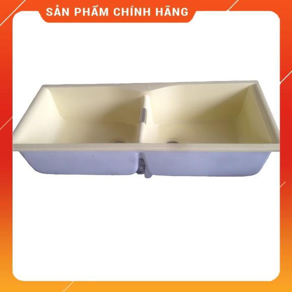 (FreeShip) chậu rửa chén đá nhân tao 2 hộc đều nhau 112x49 cm