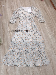 Sẵn_ HÌNH THẬT. Đầm hoa QUảng châu