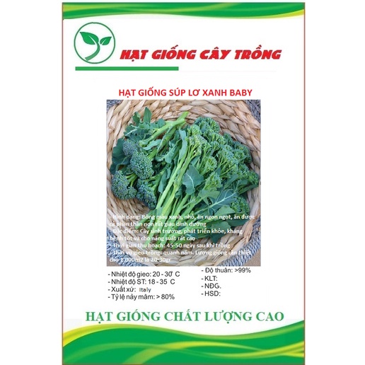 Hạt giống súp lơ xanh BABY CT116 - Gói 20 hạt