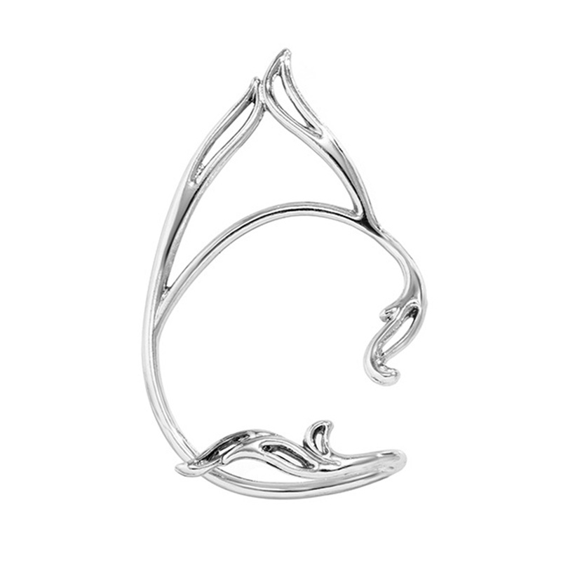 Khuyên Kẹp Vành Tai Màu Sắc Bạc Phong Cách Gothic Thời Trang Cho Nữ|