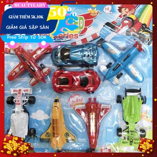 Vỉ 12 món đồ chơi xe ô tô và máy bay SUPPER SPEED