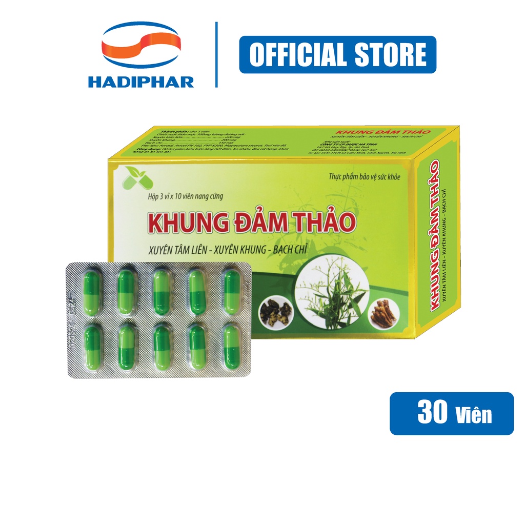 Viên uống xuyên tâm liên Khung đảm thảo hỗ trợ cảm cúm giảm ho (30 viên)