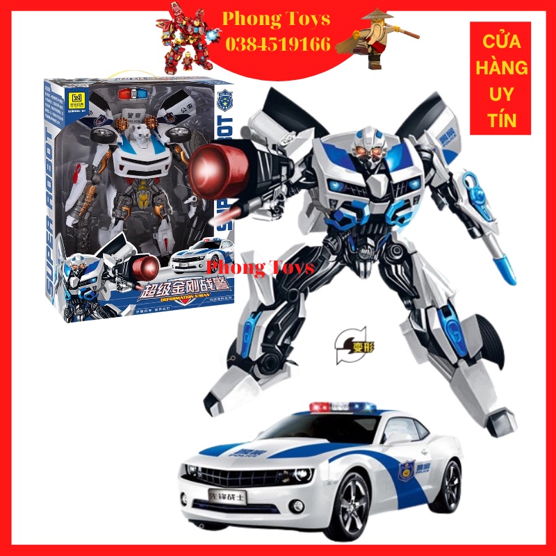 [Giá hủy diệt] ĐỒ CHƠI ROBOT CẢNH SÁT BIẾN HÌNH Ô TÔ - NGƯỜI MÁY TRANSFORMERS BIẾN HÌNH LOẠI TO