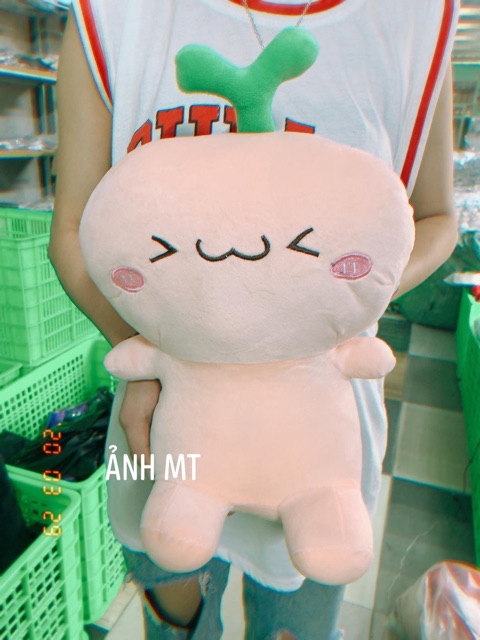 Gấu Mầm Cây Size 45Cm  Có Ảnh Thật  Gấu Bông Hình Mầm Cây 45Cm Cute Siêu Dễ Thương