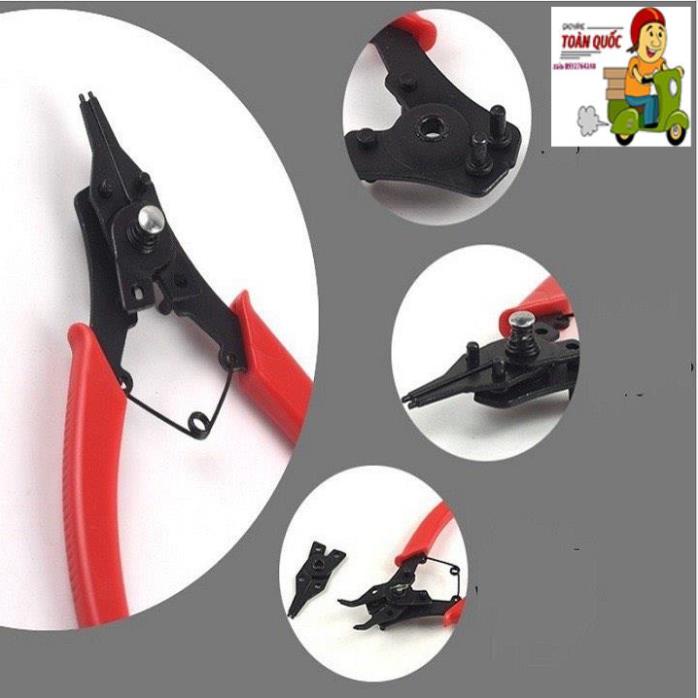 Kìm mở phe đa năng 4 đầu,bộ kìm mở phe với chất liệu thép CR-V