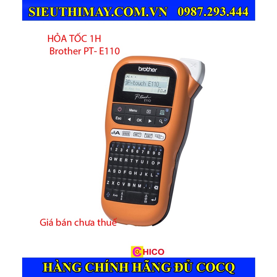 Máy in nhãn Brother PT- E110-Máy in nhãn cầm tay công nghiệp