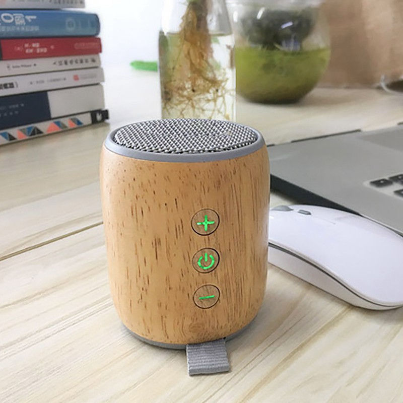 High Quality Small Waist Wooden Bluetooth Speaker Fabric Wireless Cannon Speaker