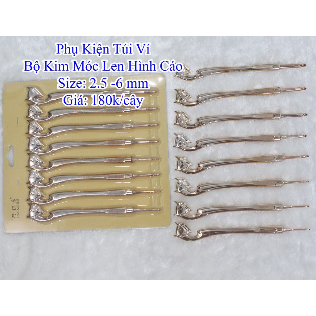 Bộ kim móc cáo / bộ kim móc len hình cáo