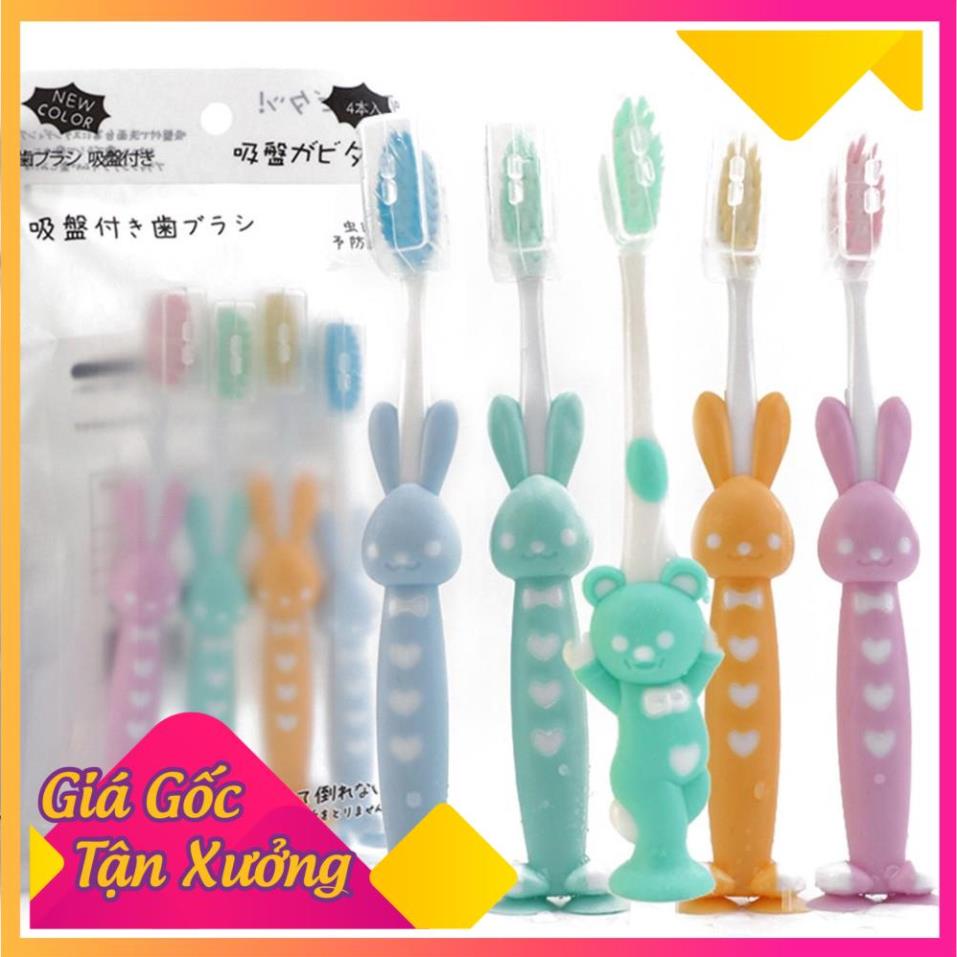 Bộ 4 bàn chải đánh răng thời trang thiết kế ngộ nghĩnh  Balo388 Shop