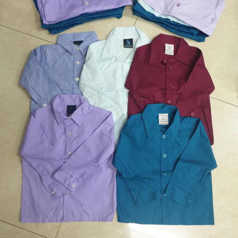 Áo sơ mi bé trai vnxk nhí (12m.18m.24m)