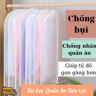 Túi Bọc Quần Áo Treo Tủ Chống Bụi , Túi Bọc Trùm Quần Áo Loại Dày, Không Khóa, Chống Ẩm