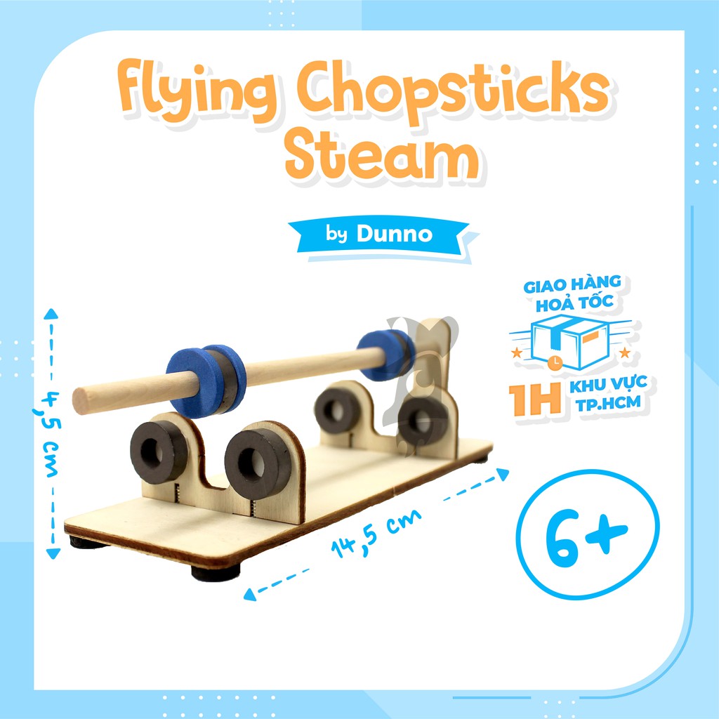 Đồ chơi Lắp ráp Gỗ STEAM Mô hình Đũa bay STEM Dunno