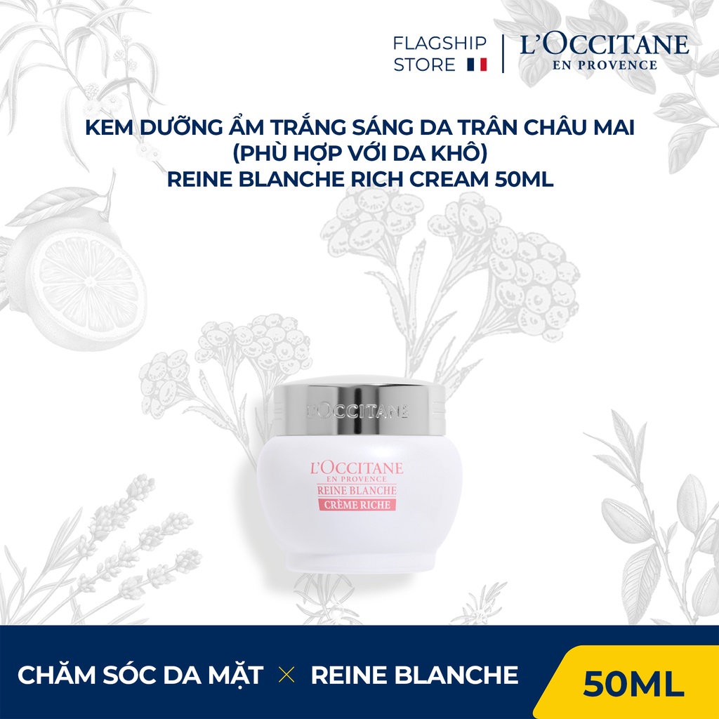 Kem Dưỡng Ẩm Trắng Sáng Da Trân Châu Mai (phù hợp với da khô) Reine Blanche Rich Cream 50ml
