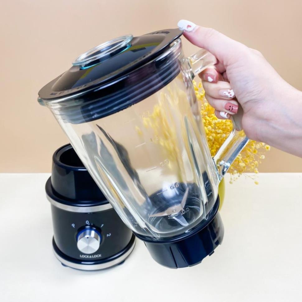 MÁY XAY SINH TỐ LOCK&LOCK EJM376BLK CỐI THỦY TINH DUNG TÍCH 1.5L 600W BẢO HÀNH 12 THÁNG CHÍNH HÃNG