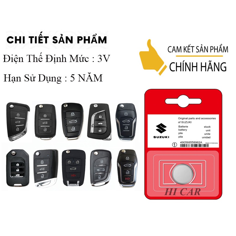Pin chìa khóa ô tô Suzuki Ertiga chính hãng