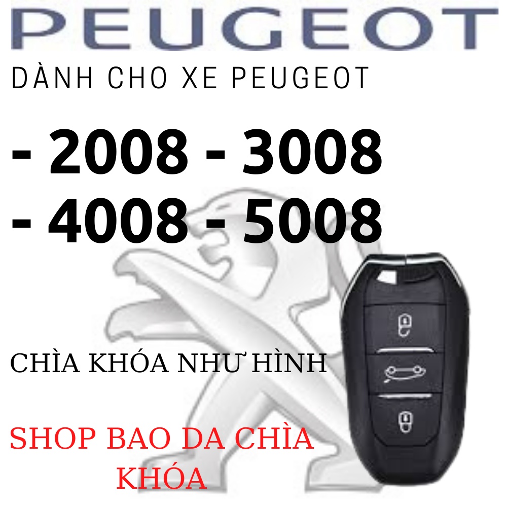 Bọc Chìa Khóa Peugeot  2008,Peugeot 3008,Peugeot 5008,Bao Da Chìa Khóa Peugeot  2008,Peugeot 3008,Peugeot 5008