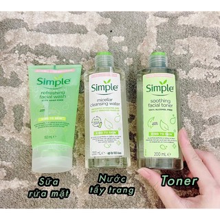 bộ chăm sóc da Simple