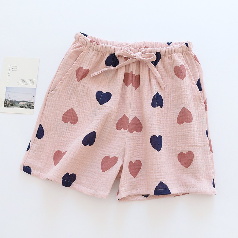 Quần Short Nữ Mặc Nhà Quần Đũi Xốp Hàn Thấm Hút Tốt Họa Tiết Dễ Thương Xinh Xắn