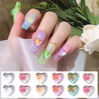 Bộ 10 phụ kiện trang trí móng tay hình trái tim xinh xắn