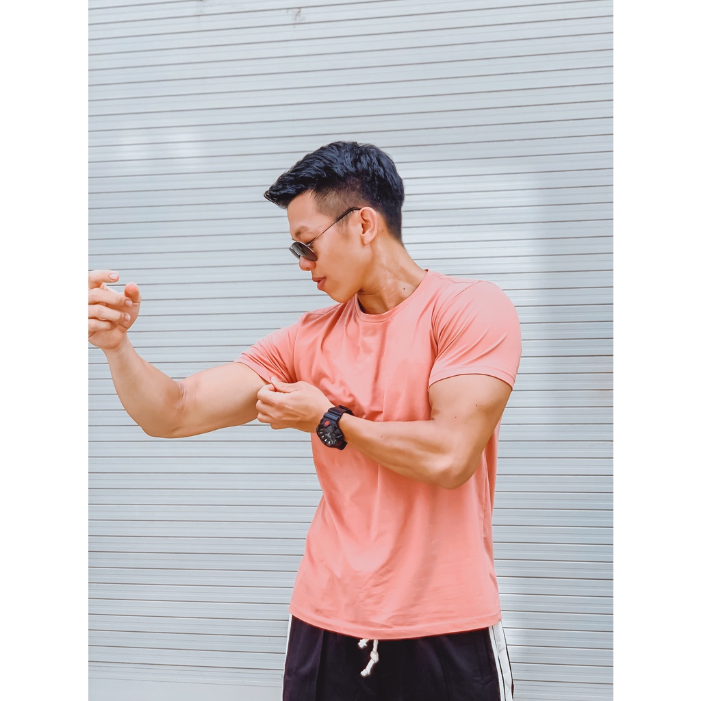 Áo thun body LÀNG HOA WORKOUT - Áo thun nam tập luyện